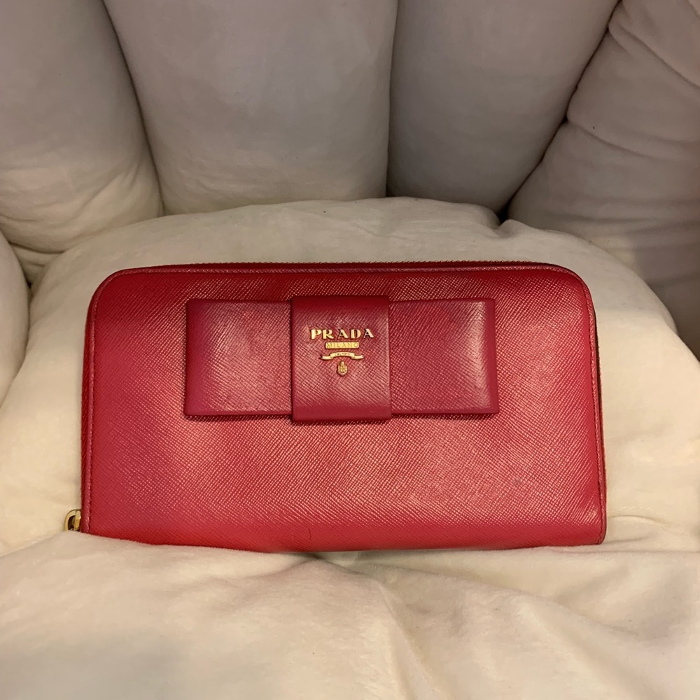 Authentic Prada Peonia Fiocco Wallet